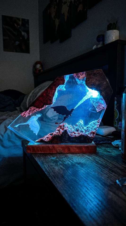 Toothless Resin Lamp